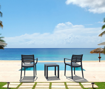 Столик пластиковый для лежака Siesta Contract Ocean Side Table пластик темно-серый Фото 5