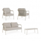 Комплект металлической лаунж мебели Garden Relax Miravet алюминий, роуп, ткань, натуральный камень белый, бежевый Фото 6