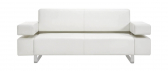 Диван прямой двухместный Профдиван Посейдон дерево, металл, кожа белый Фото 2