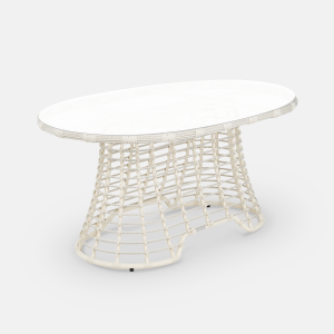 Комплект плетеной мебели ReeHouse Lotus алюминий, искусственный ротанг, олефин, стекло доминикана, бежевый, белый сатин Фото 23