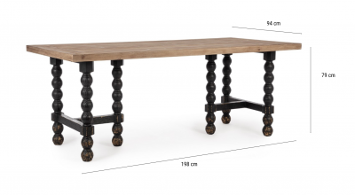 Стол обеденный деревянный Garden Relax Nereide ель натуральный Фото 2