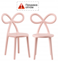 Комплект пластиковых детских стульев Qeeboo Ribbon Baby Set 2 полипропилен розовый Фото 1