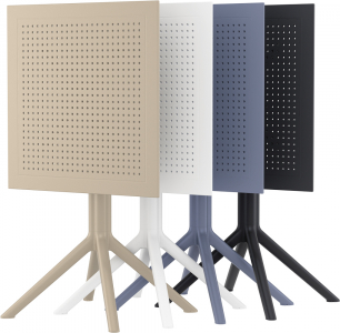 Комплект пластиковых складных столов Siesta Contract Sky Folding Table 60 Set 4 сталь, пластик черный Фото 13