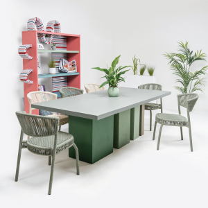 Стул плетеный RosaDesign Bonnie алюминий, роуп жемчужный белый Фото 7