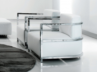 Кресло металлическое с обивкой-thumbs-Фото1