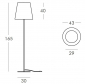 Торшер пластиковый SLIDE Ali Baba Steel Lighting сталь, полиэтилен белый Фото 2