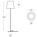 Торшер пластиковый SLIDE Ali Baba Steel Lighting сталь, полиэтилен белый Фото 2