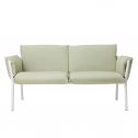Диван плетеный с подушками Scab Design Brezza сталь, ткань sunbrella лен, светло-зеленый Фото 4