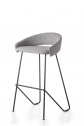 Стул барный с обивкой Kastel Kimmi сталь, ткань черный Фото 5