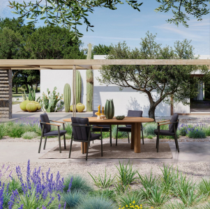 Кресло металлическое с подушками Garden Relax Leonida алюминий, тик, олефин зеленый Фото 12