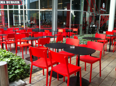 Стул пластиковый Resol Lisboa chair стеклопластик красный Фото 4