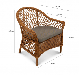 Кресло плетеное с подушкой-thumbs-Фото3