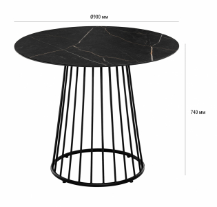 Комплект плетеной мебели ReeHouse Patio алюминий, искусственный ротанг, олефин, компакт-ламинат HPL американский орех, темно-серый, найтстоун Фото 3