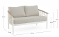 Диван двухместный с подушками Garden Relax Fenix алюминий, роуп, олефин белый Фото 2