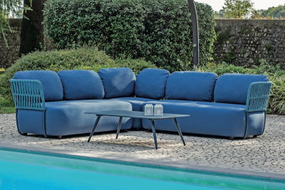 Столик металлический кофейный Grattoni Jolly алюминий синий Фото 4