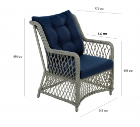 Кресло плетеное с подушками-thumbs-Фото3