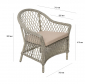 Кресло плетеное с подушкой ReeHouse Nova алюминий, искусственный ротанг, олефин сицилия, бежевый Фото 2