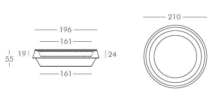 Пуф пластиковый светящийся Gio Bed Lighting