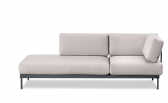 Кушетка металлическая с левым подлокотником Gaber Solaya 9 алюминий, сталь, технополимер, ткань Фото 4
