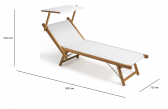 Шезлонг-лежак текстиленовый Magnani Apollo ясень, текстилен Фото 2