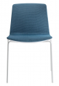 Стул с мягким сиденьем PEDRALI Noa сталь, поликарбонат, ткань белый, синий Фото 1