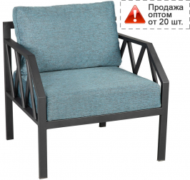 Кресло лаунж металлическое с подушкой-thumbs-Фото1