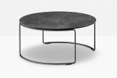 Столик кофейный PEDRALI Circuit сталь, компакт-ламинат HPL титановый, черный каменный Фото 5