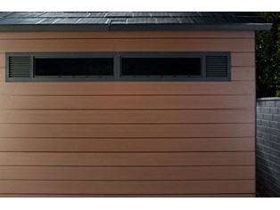 Сарай из ДПК Keter Fusion 757 древесно-полимерный композит махагон, антрацит Фото 12