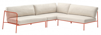 Диван угловой с подушками PEDRALI Nolita Sofa сталь, ткань Фото 1