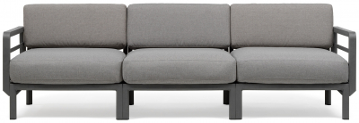 Диван пластиковый с подушками Nardi Maximo 3 стеклопластик, Sunbrella базальт, лава Фото 13