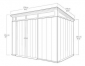 Сарай из ДПК Keter Artisan 7x9 древесно-пластиковый композит серый Фото 4