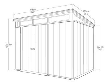 Сарай из ДПК Keter Artisan 7x9 древесно-пластиковый композит серый Фото 4