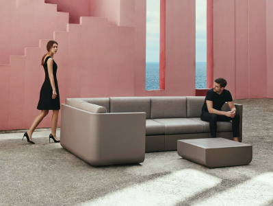 Модуль центральный с подушкой Vondom Ulm Basic полиэтилен, ткань Фото 9
