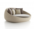 Лаунж-диван плетеный с подушкой Atmosphera Twiga алюминий, искусственный ротанг, ткань бежевый Фото 7
