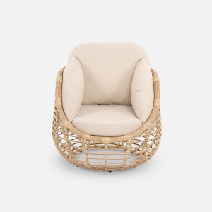 Комплект плетеной мебели ReeHouse Lotus алюминий, искусственный ротанг, олефин, стекло индийское дерево, бежевый, бронза Фото 23