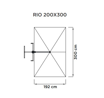 Зонт профессиональный 2х3 м Rio