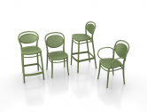 Стул пластиковый Siesta Contract Marcel стеклопластик оливковый Фото 10