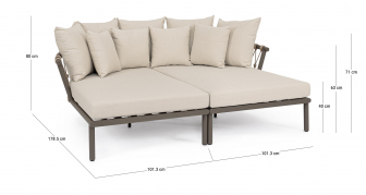 Лаунж-лежак плетеный двойной с подушками-thumbs-Фото3