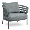 Лаунж-кресло плетеное с подушками Felicita Bled алюминий, роуп, полиэстер антрацит Фото 1