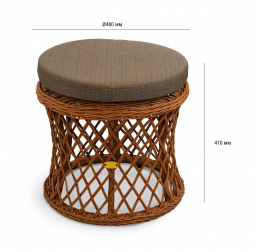 Пуф плетеный с подушкой-thumbs-Фото3