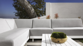Комплект модульной мягкой мебели Grattoni Alvory алюминий, ткань sunbrella белый, светло-серый Фото 5