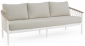 Диван трехместный с подушками Garden Relax Fenix алюминий, роуп, олефин белый Фото 1