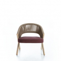 Лаунж-кресло деревянное с обивкой VeryWood Sisters ясень, роуп, ткань Фото 5