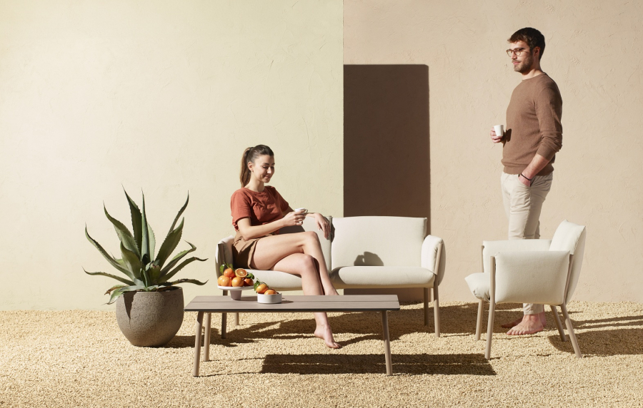 Кресло лаунж металлическое c подушками Brezza Lounge