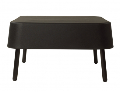 Стол пластиковый журнальный Resol Bob table footrest алюминий, полиэтилен черный Фото 1
