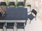 Стол пластиковый раздвижной Nardi Libeccio алюминий, полипропилен антрацит Фото 5