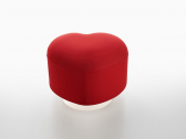 Пуф пластиковый мягкий SLIDE Lempi Standard полиэтилен, лайкра, полиуретан красный, молочный белый Фото 4