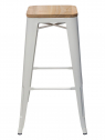 Табурет барный ST-GROUP Tolix Wood Bar 75 сталь, вяз белый матовый Фото 2