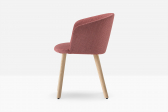 Кресло с обивкой PEDRALI Nym ясень, ткань беленый ясень, темно-розовый Фото 5