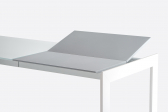 Стол стеклянный раздвижной PEDRALI Matrix алюминий, стекло серебристый, прозрачный Фото 8